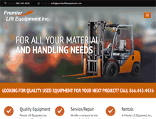 Tablet Screenshot of premierliftequipment.com